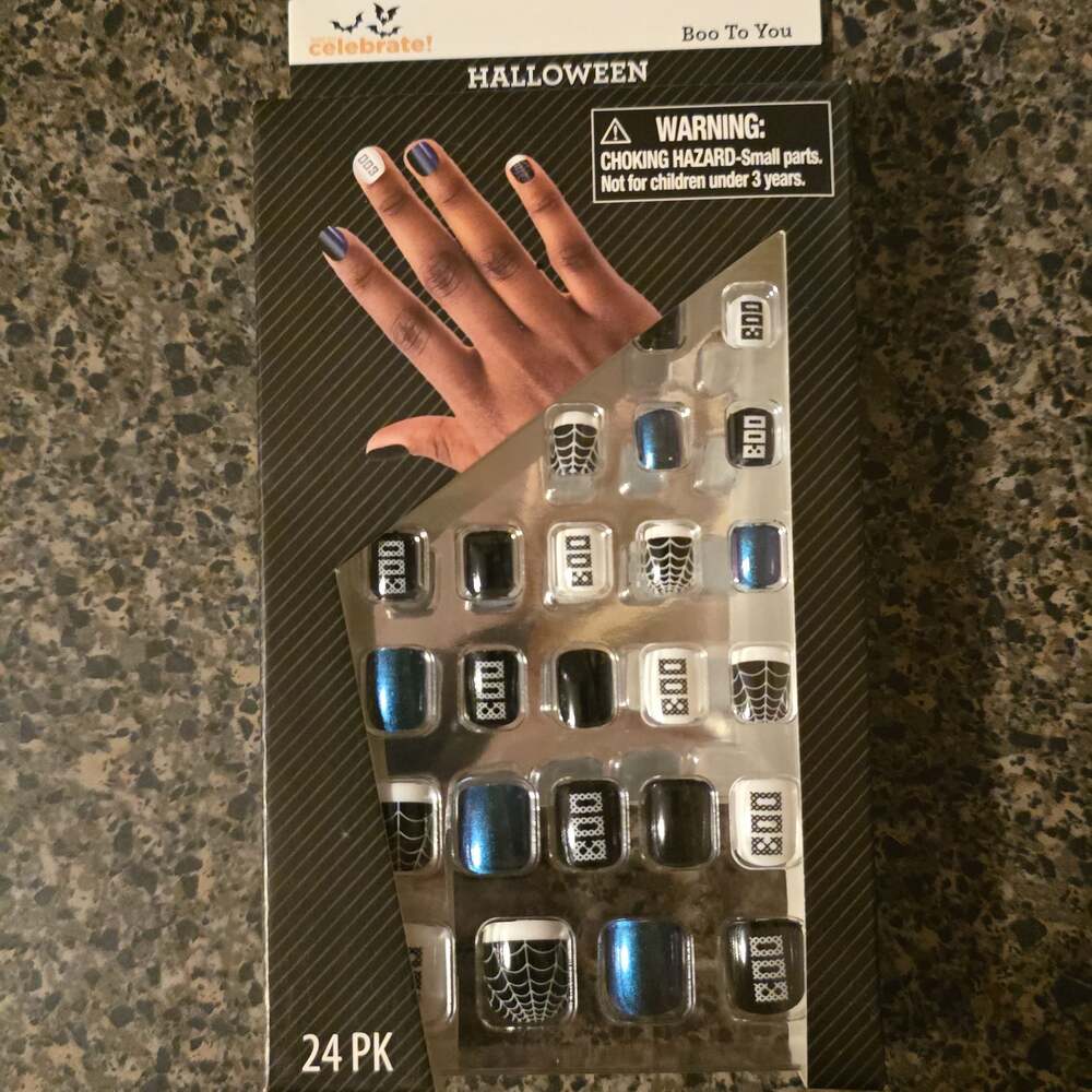 Spiderweb Fake Nails Kids 24 pack